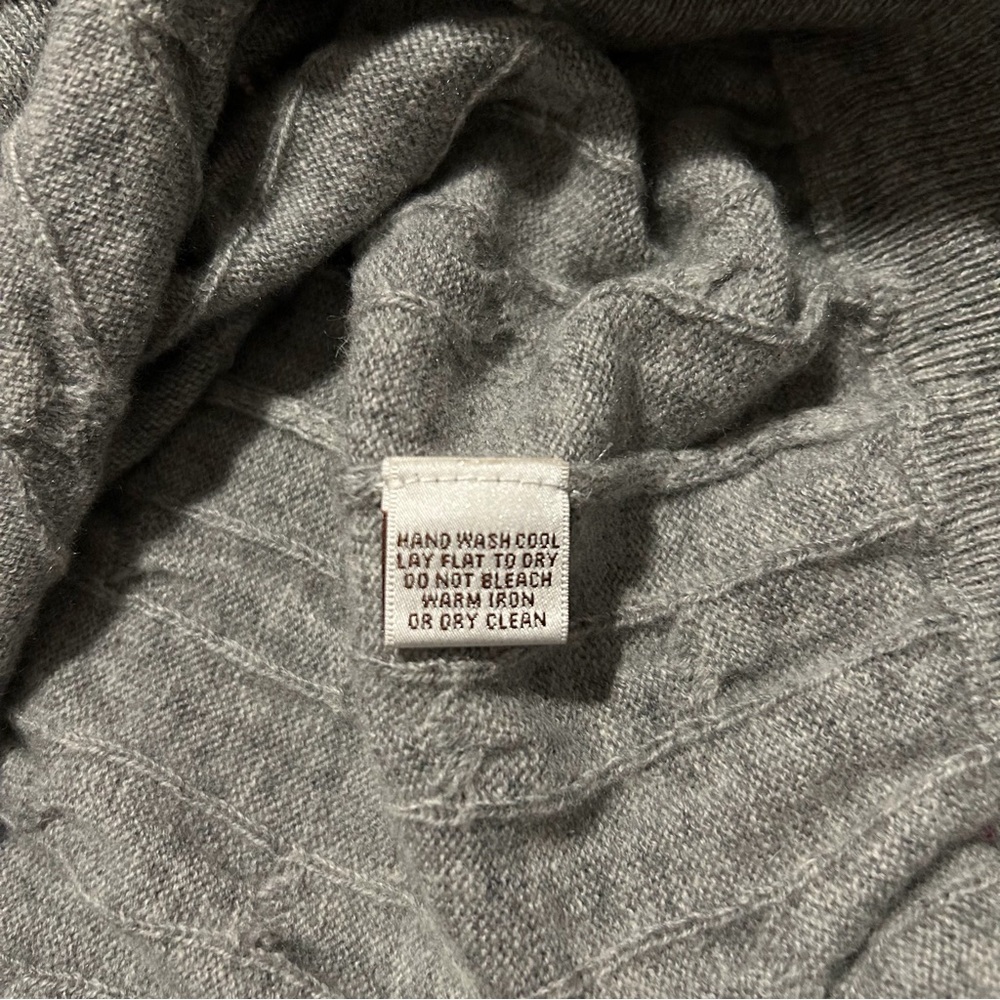 Peter Millar Sweater Cable Knit Cashmere Wool Luxe Blend Grey Mens XXL - Picture 4 of 5